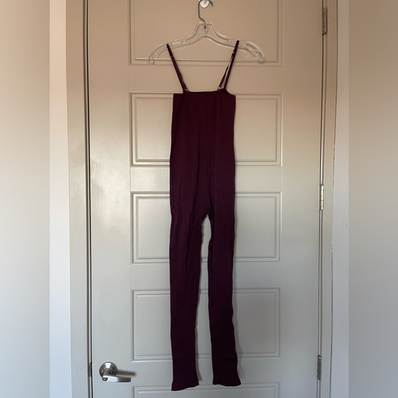 Maroon Ribbed Bodysuit - Picture 5 of 5